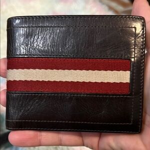 Bally Red and Brown wallet